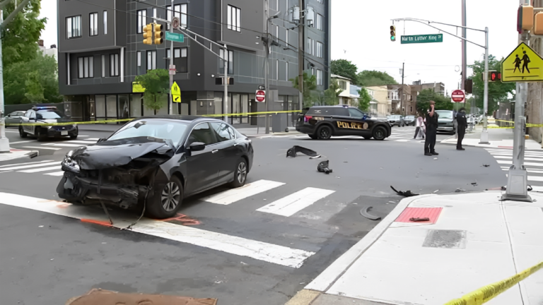 Jersey City Police Vehicle Accident Leaves Three People Injured, Including Two Policemen!