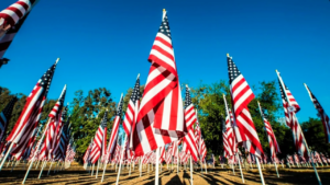 Orange County Couple Celebrates Memorial Day with Inspiring Flag Display