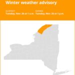 NY weather: Winter weather advisory affecting St. Lawrence and Franklin counties until Tuesday afternoon