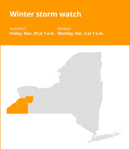 NY weather update: Winter storm watch issued for New York from Friday to Monday