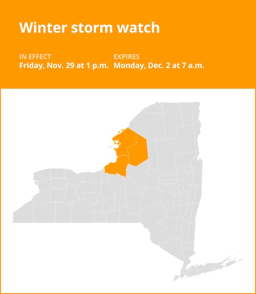 NY weather update: Winter storm watch affecting New York from Friday to Monday