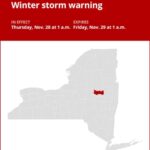 NY weather: Winter storm warning issued for Fulton County for Thursday and Friday – up to 10 inches of snow