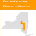 NY weather: Winter weather advisory issued for New York for Thursday and Friday – up to 6 inches of snow