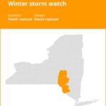 NY weather update: Winter storm watch previously issued is now replaced