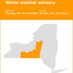 NY weather: Winter weather advisory for New York for Thursday