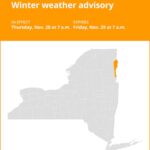 NY weather: Winter weather advisory for Essex County for Thursday and Friday – up to 4 inches of snow