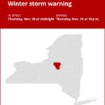 NY weather: Oneida County under a winter storm warning Thursday – up to 9 inches of snow