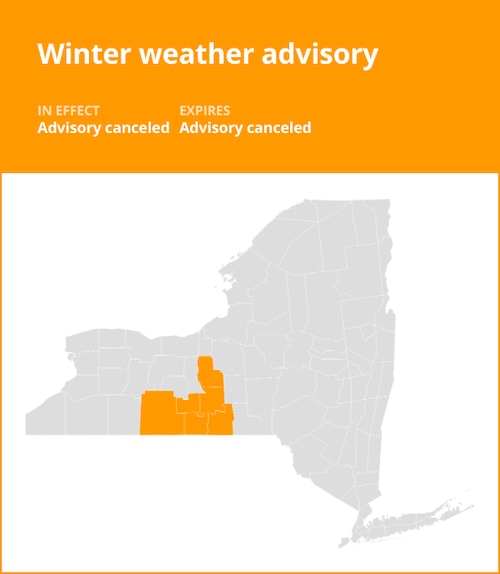 NY weather: The current winter weather advisory is canceled