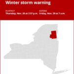 NY weather: Essex County under a winter storm warning until Friday morning – up to 6 inches of snow