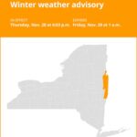 NY weather update: Winter weather advisory for Washington and Rensselaer counties until 1 a.m. Friday