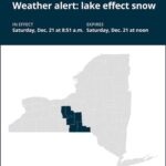 NY weather: Brace for lake effect snow in New York until Saturday midday