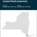 NY weather: Coastal flood statement issued for Westchester County until Monday midday