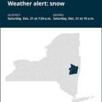 NY weather: Weather alert for snow in New York Saturday morning