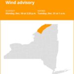 NY weather: Wind advisory affecting St. Lawrence and Franklin counties until 1 a.m. Tuesday