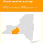 NY weather: Winter weather advisory for New York until early Monday morning