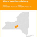 NY weather: Winter weather advisory for Tompkins and Cortland counties until early Sunday morning