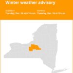 NY weather: Winter weather advisory issued for New York until Tuesday morning