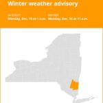 NY weather: Winter weather advisory issued for Ulster and Dutchess counties for Monday