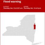 NY weather update: Flood warning issued for Washington County until Thursday evening