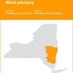 NY weather update: New York under a wind advisory Thursday