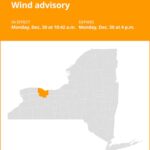 NY weather update: Wind advisory for Monroe County until early Monday evening