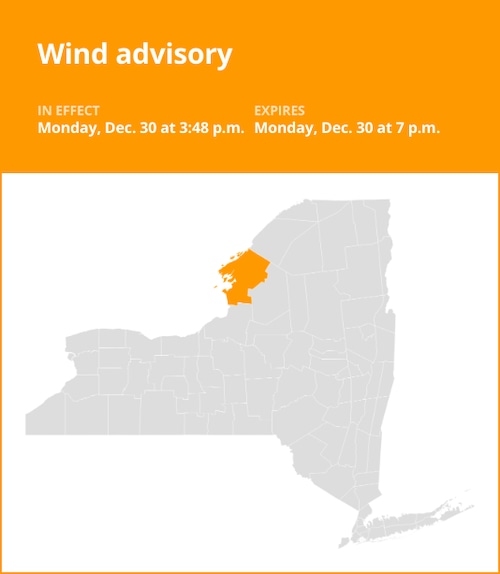 NY weather update: Wind advisory issued for Jefferson County until Monday evening