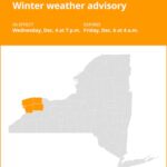 NY weather update: Winter weather advisory for New York until early Friday morning