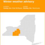 NY weather update: Winter weather advisory for New York until early Monday morning