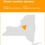 NY weather update: Winter weather advisory issued for Oneida County until Tuesday morning