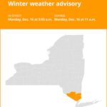 NY weather update: Winter weather advisory issued for part of New York until Monday midday