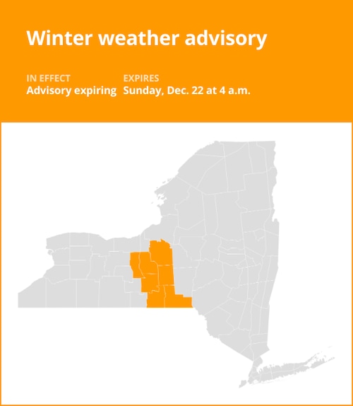 NY weather update: Winter weather advisory likely to expire at 4 a.m.