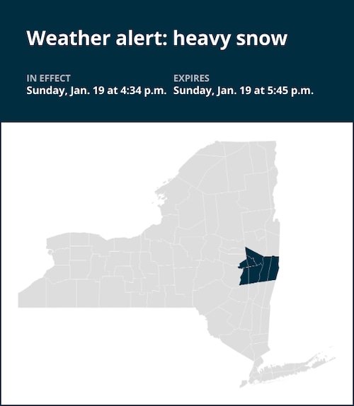 NY weather: Be prepared for heavy snow in New York early Sunday evening