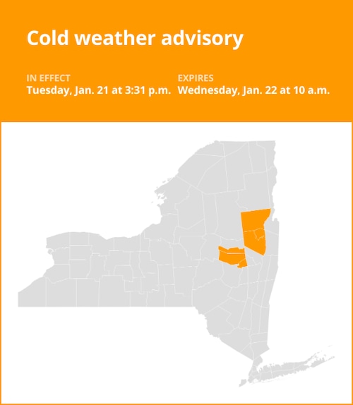 NY weather: New York under a cold weather advisory until Wednesday morning