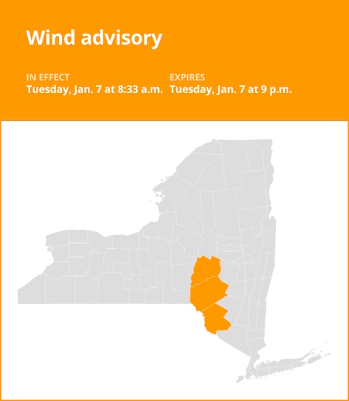 NY weather: Wind advisory affecting New York until Tuesday night