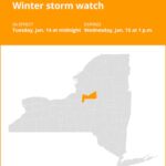 NY weather: Winter storm watch affecting Oneida County Tuesday and Wednesday