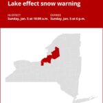 NY weather update: Lake effect snow warning affecting New York until Sunday evening