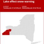 NY weather update: Lake effect snow warning affecting New York until Wednesday morning