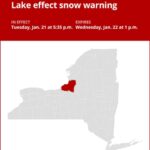 NY weather update: Lake effect snow warning affecting Oswego County until Wednesday afternoon