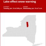 NY weather update: Lake effect snow warning for Herkimer County until Wednesday morning