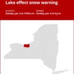 NY weather update: Lake effect snow warning issued for Wayne County until Sunday evening