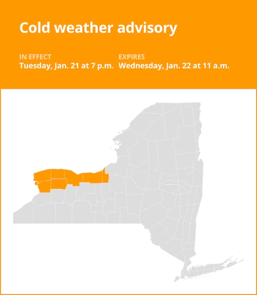 NY weather update: New York under a cold weather advisory until Wednesday midday