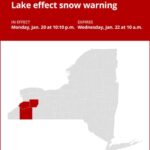 NY weather update: New York under a lake effect snow warning until Wednesday morning