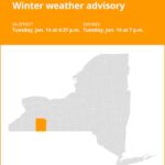 NY weather update: Winter weather advisory for Allegany County Tuesday evening