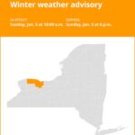 NY weather update: Winter weather advisory issued for Orleans and Monroe counties until Sunday evening