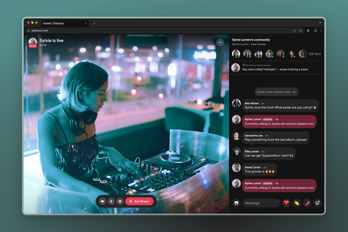 Patreon Tests Native Livestreaming With 24/7 Capability